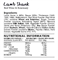 Red Wine and Rosemary Lamb Shank Ingredients & Nutritional Information