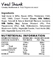 Creamy Mushroom and Pink Peppercorn Veal Shank Ingredients & Nutritional Information