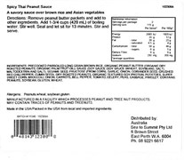 Spicy Thai Peanut Sauce Directions, Ingredients and Nutritional Information