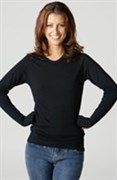 Unisex Long Sleeve Crew (Black)