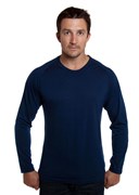 Unisex Long Sleeve Crew (Navy)