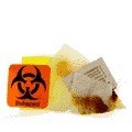 Biohazard plastic bag