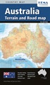 Australia Terrain and Road Map
