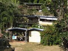 PORTLAND ROADS BEACH SHACK FROM THE ESPLANADE