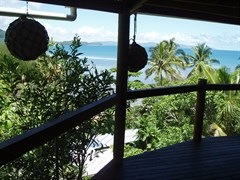 LOOKING OUT TO SEA FROM THE SHACK DECK