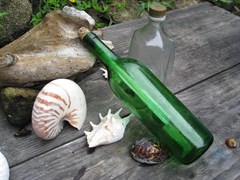 BEACH COMBING - WILL YOU FIND A MESSAGE IN A BOTTLE?  WE DID!