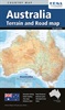 Australia Terrain and Road Map