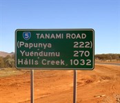 Tanami Road sign