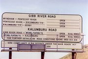 Sign at the Great Northern Hwy end of the Gibb River Road