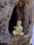 Small natural hole in Prison Tree - just the right size