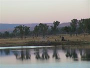 Views across to campers on the west bank of the Pentecost Rive