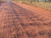 Typical corrugations on Gibb River Rd near Barnett turnoff