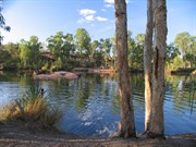 Swimming pool next to camping area