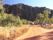 View of Tunnel Creek carpark from main road