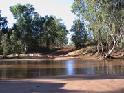 Large causeway crossing of Gibb River: July 2001