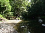 Looking downstream with car crossing