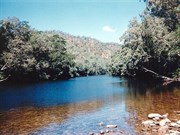 Upstream at the Bloomfield River crossing (Aug 1998)