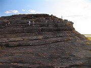 Northern face of rock