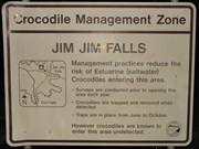 Saltwater crocodile warning sign