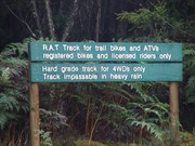 Sign post for trail bikes & ATVs - R.A.T. track