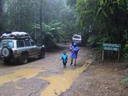 Be prepared with wet weather gear to walk from the carpark to 