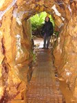 Inside the cave found if you cross over the suspension bridge