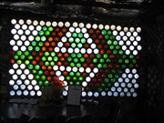 wall of bottle house