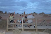 Enjoy sunset on the boardwalk at Walls of China