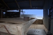 Fleecing table inside the woolshed