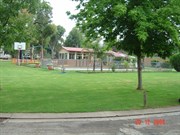 Camping area pool barbque