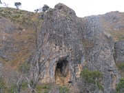 Cooleman Caves - Entrance to a cave in a limestone outcrop 