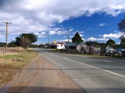 Looking south towards the pub
