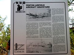 World War II Airstrip Fenton   - Details of the aircraft graveyard