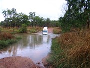 Interesting creek crossing about 0.7m deep.