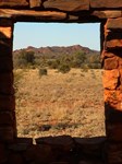 View looking out from the ruin to Mt Doreen