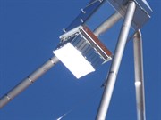 Sunlight is concentrated 500X at the focal point