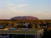 Uluru looking across Yulara camp ground