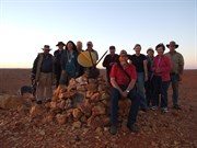 A Happy Group of Simpson trevellers on Top of Geosurveys Hill