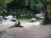 Sandy beach in the Gorge