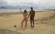Swimmers at Mission Beach