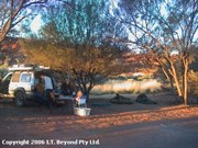 Shaded camp area