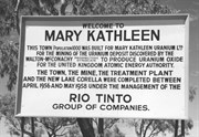 The sign at Mary Kathleen township
