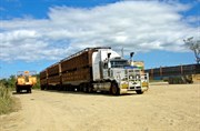 Road train right of way so get off blacktop early