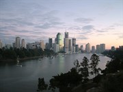 Morning skyline from Kangaroo Point cliffs