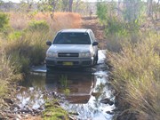 Shallow creek crossing - gorge wall is 500m upstream