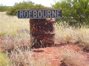 The sign to Roebourne at Windy Corner