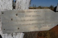 Sir Frederick Range - Take note of this sign 