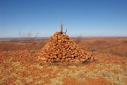 Stone Cairn at the Summit of the Sir Frederick Range