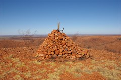 Sir Frederick Range - Stone Cairn at the Summit of the Sir Frederick Range 