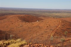 Sir Frederick Range - The ridge top track to the top of the Range 